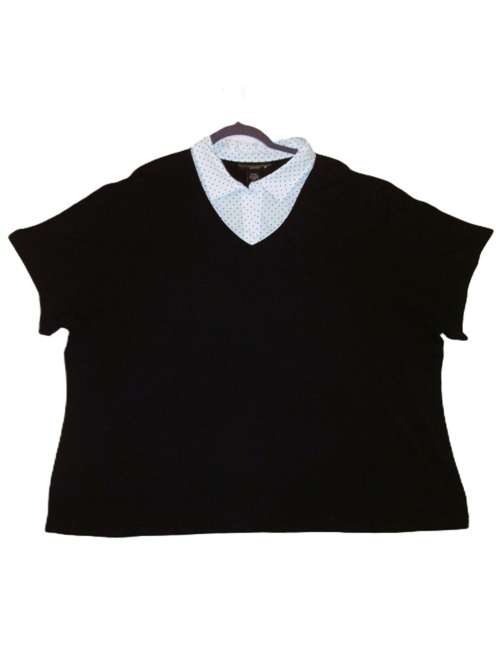 UEC Women's 26/28 Venezia Black & White Shirt Collared Shirt